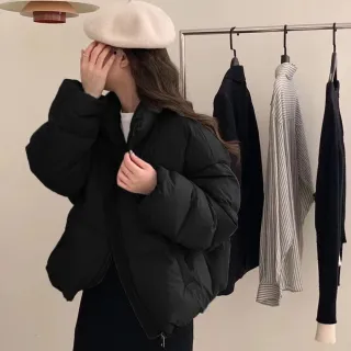 【Uicy】韓版立領泡芙外套 外套冬季外套女裝上衣衣服 J308
