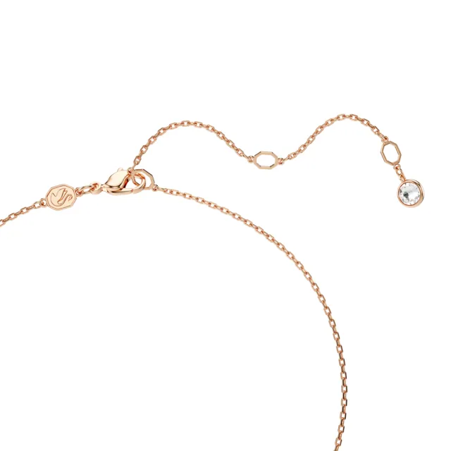 【SWAROVSKI 施華洛世奇】官方直營 Swan 鏈墜 天鵝 白色 鍍玫瑰金色調 | 5714903
