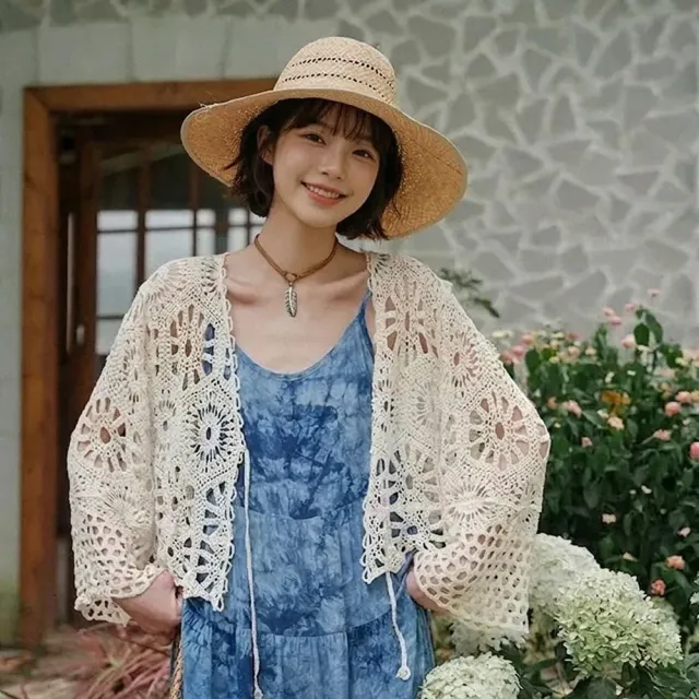 【SeasonsBikini 】燕麥花花罩衫上衣-24(百搭遮陽罩衫小外套)