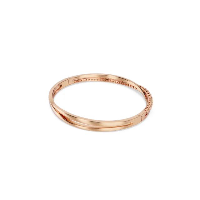 【SWAROVSKI 施華洛世奇】官方直營 Twist 手鏈 白色 鍍玫瑰金色 | 5620552