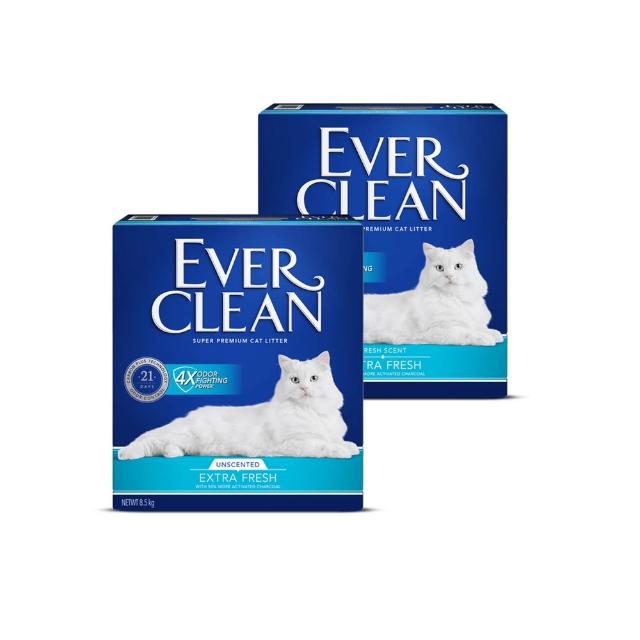 【EverClean 藍鑽】4倍淨味貓砂 無香/微香 8.5kg 長效淨味21天(礦砂 低粉塵 除臭 抑味 凝結)