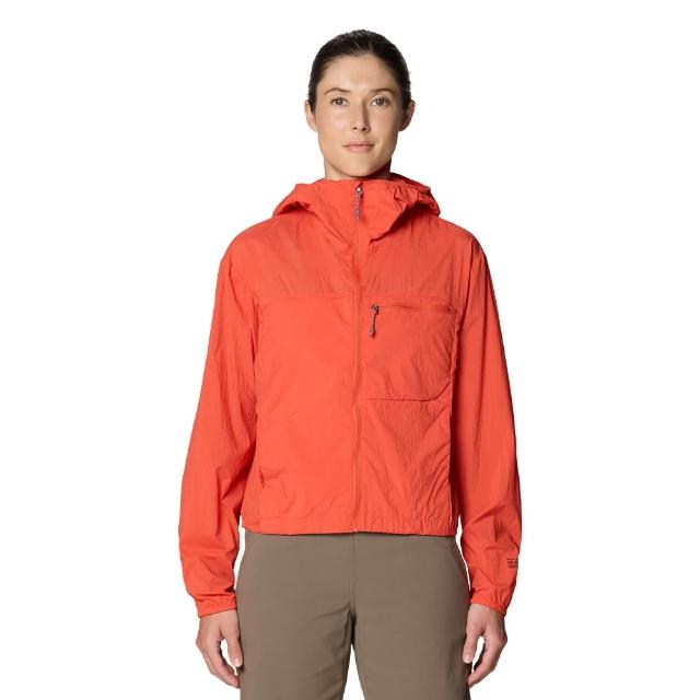 【Mountain Hardwear】Wind Veil Hooded Jacket W 輕量防風連帽外套 樣貌紅 女款 #2146771