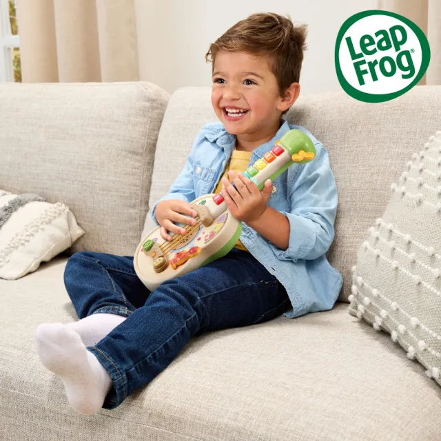 【LeapFrog】彩色數數木吉他(仿真的木吉他 上方弦鈕可旋轉調音)