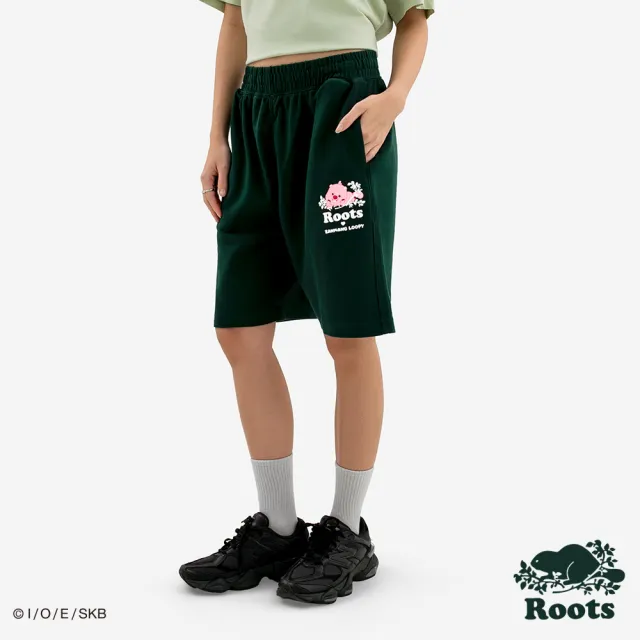 【Roots】Roots 中性-ROOTS X ZANMANG LOOPY 棉短褲(深綠色)