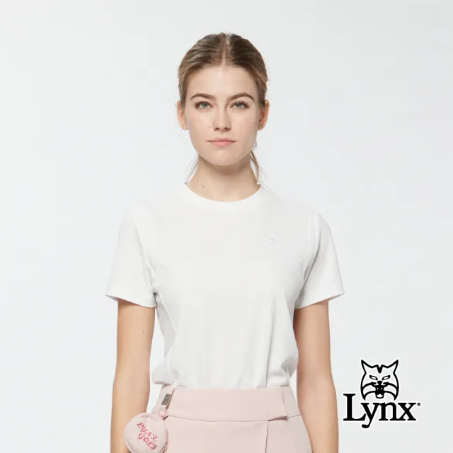 【Lynx Golf】首爾高桿風格！女款吸濕排汗內印涼感圓領短袖T恤(二色)