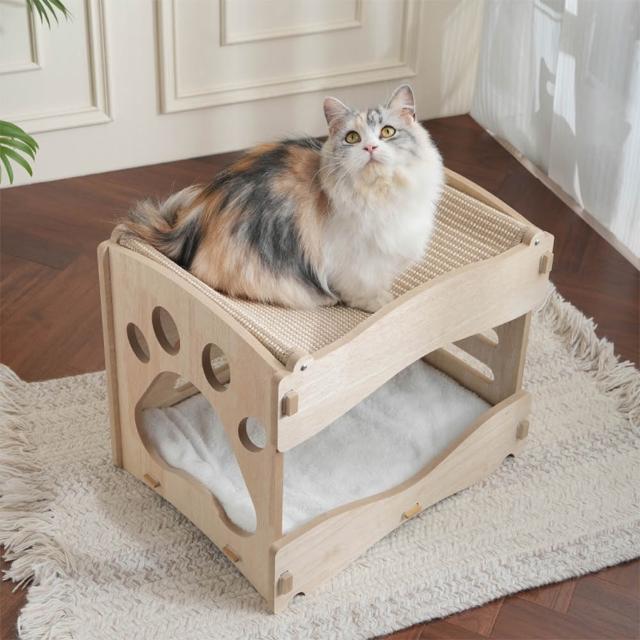 【MIAO FAIRY 喵仙兒】簡約上下舖劍麻睡窩(貓抓窩/貓玩具)