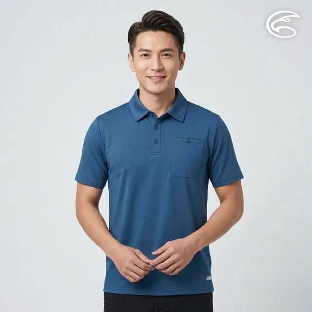 【ADISI】男緹花快排抑菌消臭POLO衫 AL2611022 海軍藍 M-3XL｜透氣 吸濕排汗 防臭 彈性 排汗衣