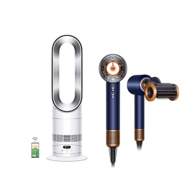 【dyson 戴森】HD16 吹風機 溫控 負離子(普魯士藍限定色) + AM15 涼暖風扇  (超值組)