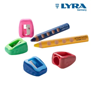 【LYRA】胖胖三角洞洞蠟筆專用削筆器-單入(削鉛筆 削鉛筆機 削鉛筆器)