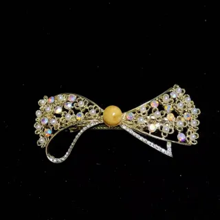 【勝弘珠寶】波羅的海金絞蜜髮夾-8MM(金絞蜜髮夾)