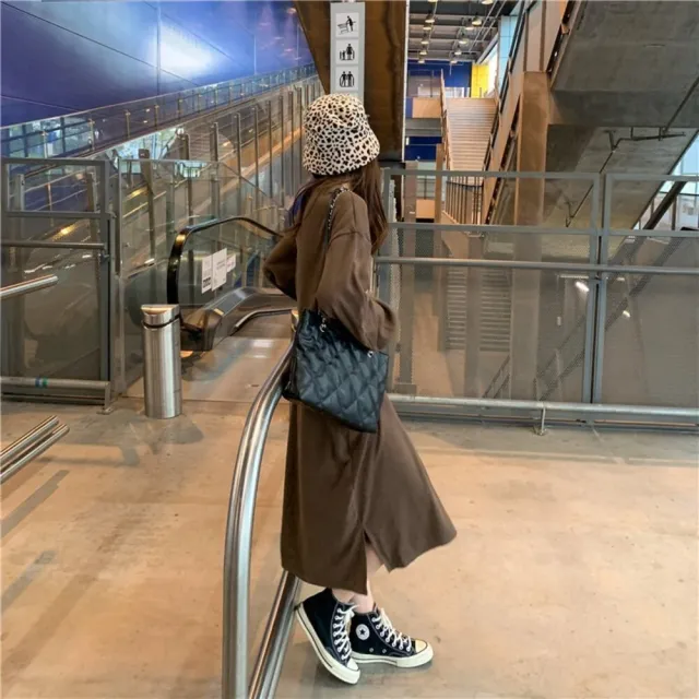 【Uicy】韓版寬鬆長版針織上衣 連身裙 吊帶裙 吊帶褲 女裝S350