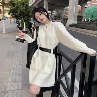 【Uicy】韓版氣質針織洋裝 連身裙 吊帶裙 吊帶褲 女裝S368