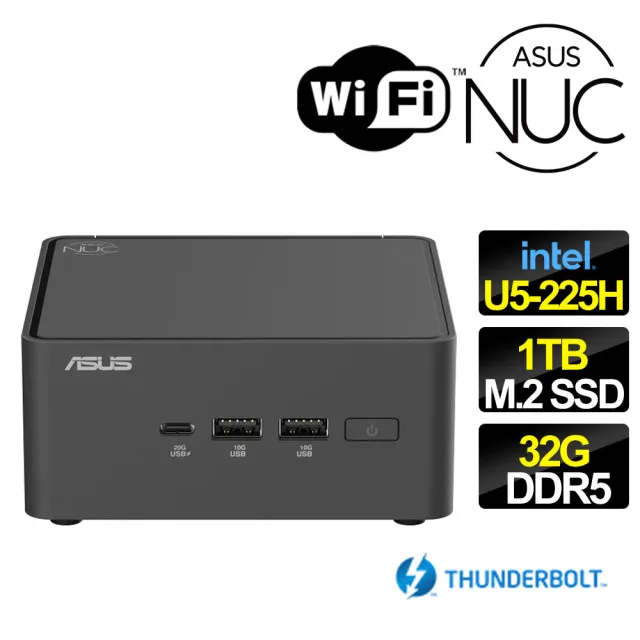 【ASUS 華碩】NUC U5十四核{可可綺夢} 迷你電腦(U5-225H/32G/1TB M.2)