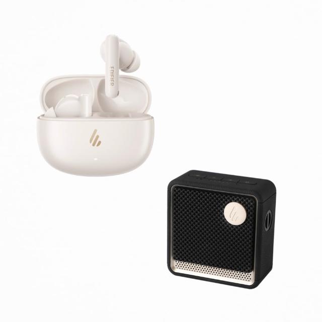 【EDIFIER】ES20 藍牙串聯喇叭(專屬APP/360° 環繞音效)+X5 PRO 主動降噪真無線耳機