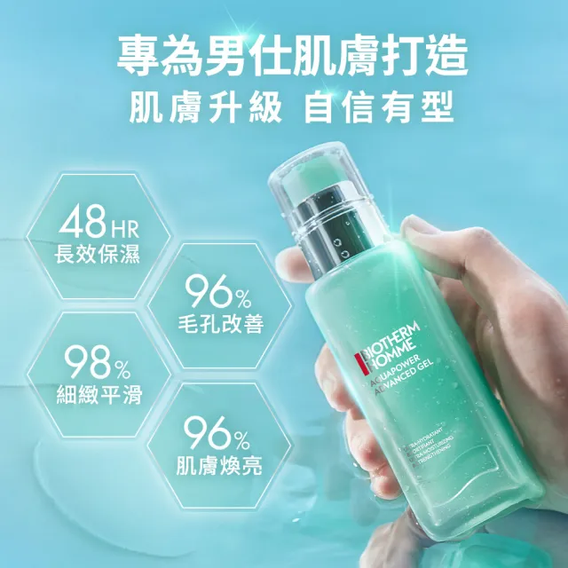 【Biotherm 碧兒泉】官方直營 男仕 全新升級活泉保濕三步驟組(BIOTHERM保濕乳液+潔顏露+保濕水)