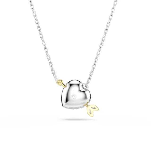 【SWAROVSKI 施華洛世奇】官方直營 Idyllia 心形鏈墜 愛心 白色 多種金屬潤飾 | 5737291