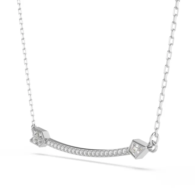 【SWAROVSKI 施華洛世奇】官方直營 Idyllia 箭頭鏈墜 鍍白金色  愛神系列 | 5737293