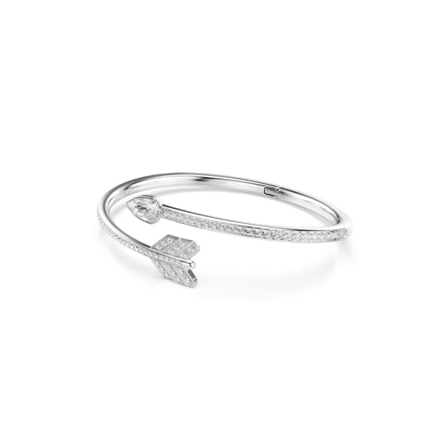【SWAROVSKI 施華洛世奇】官方直營 Idyllia 箭頭手鐲  鍍白金色 愛神系列 (情人節禮物)