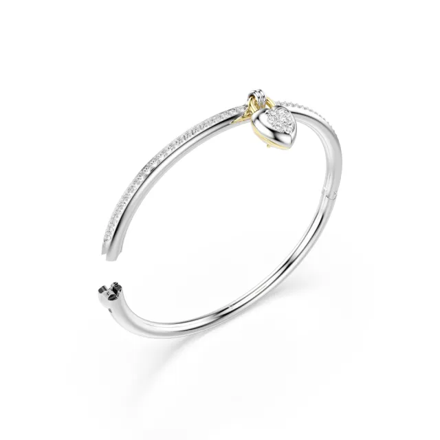 【SWAROVSKI 施華洛世奇】官方直營 Idyllia 心形手鐲 愛心 粉紅色  愛神系列 (情人節禮物)