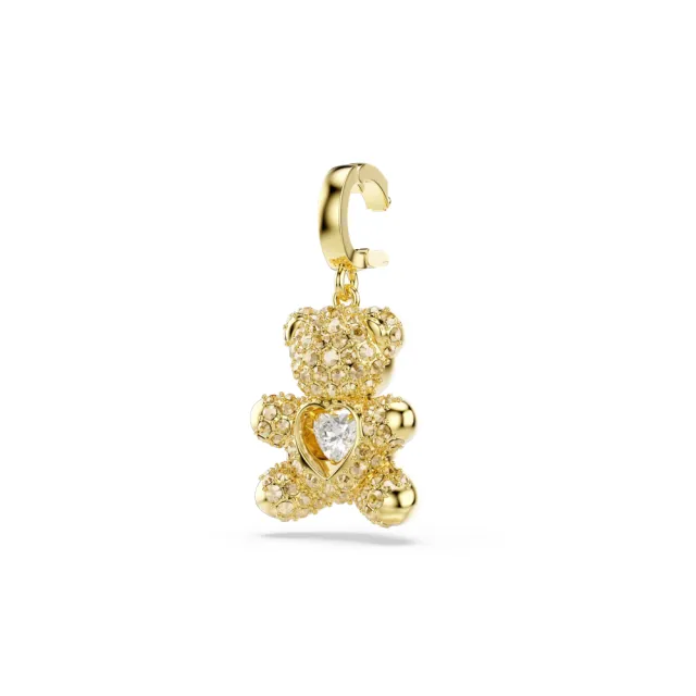 【SWAROVSKI 施華洛世奇】官方直營 Idyllia Charm 泰迪熊 混合式切割  鍍金色色調 | 5743147