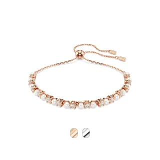 【SWAROVSKI 施華洛世奇】官方直營 Matrix Tennis 手鏈 水晶珍珠 圓形切割 (2色任選) (母親節 / 送禮 )