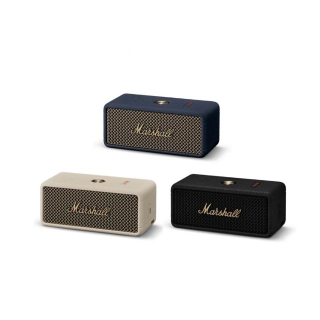 Marshall Emberton III 是經典的攜帶型藍芽多媒體喇叭，尺寸僅 68 x 160 x 76.9 mm，重 0.67 公斤，方便隨身攜帶。支援藍芽連線，無 WiFi 功能，適合音樂愛好者使用。提供黑色系與白色系顏色選擇，歐洲原產，附 1 年保固，並透過 NCC 認證碼 CC AJ24LP0860T5 及 BSMI 許可字號 R38900。無額外配件，享受高品質音效與 Marshall 品牌工藝。