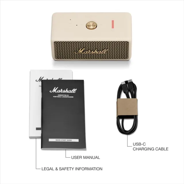 【Marshall】Emberton III 攜帶式藍牙喇叭 (平行輸入 經銷商保固18個月)