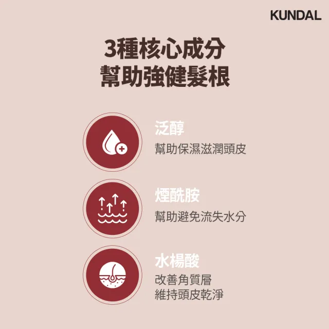 【KUNDAL 昆黛爾】咖啡因强健髮根洗髮乳 500ml〈不含矽靈〉