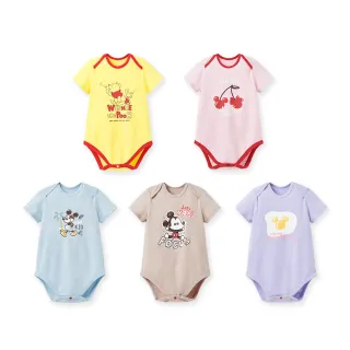 【mamaway 媽媽餵】BABY迪士尼Q彈棉質包屁衣 多款任選(寶寶包屁衣、嬰兒連身衣)