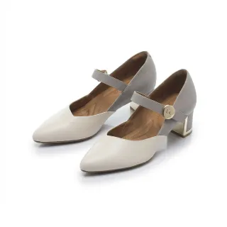 【FAIR LADY】芯太軟 獨特品牌飾釦瑪莉珍高跟鞋(岩灰/603058 女鞋)