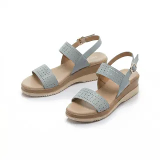 【FAIR LADY】芯太軟 經典鏤空寬帶粗涼鞋(藍/2E3170 女鞋)