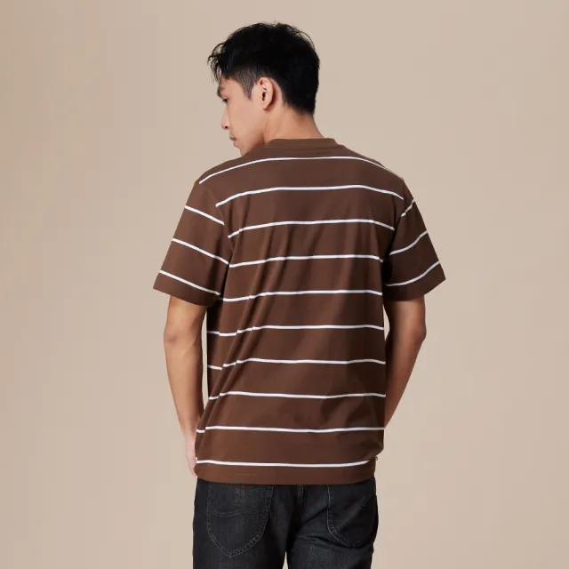 【Lee】男裝 短袖T恤 / 細條紋 共2色 舒適版型 / LB602021727 LB602021K11