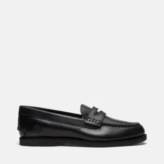 【Timberland】女款黑色經典帆船便鞋(A5MXNW02)