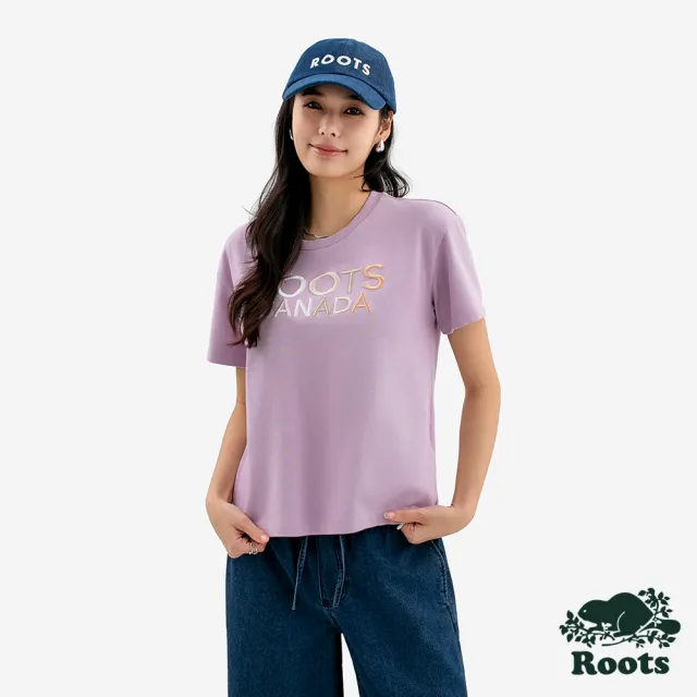 【Roots】Roots 女裝- SPRING SHADES RELAXED 短袖上衣(淺紫色)