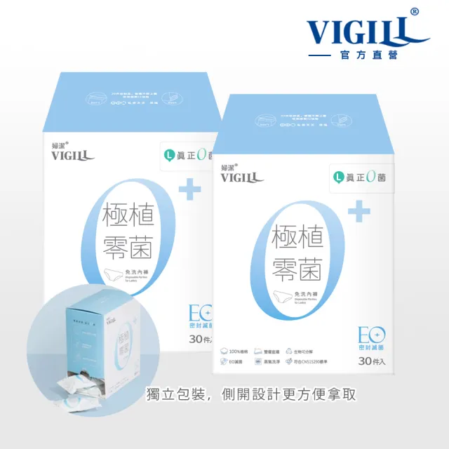 【VIGILL 婦潔】極植零菌免洗內褲60入組