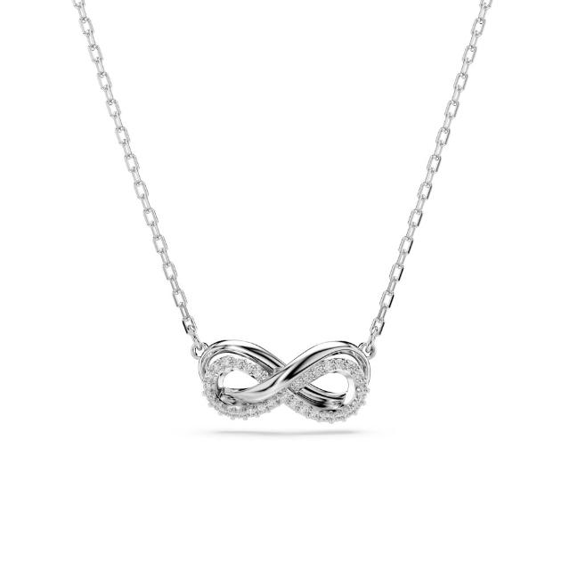 【SWAROVSKI 施華洛世奇】官方直營 Hyperbola 鏈墜 永恆項鍊  密鑲 鍍白金色 | 5687265
