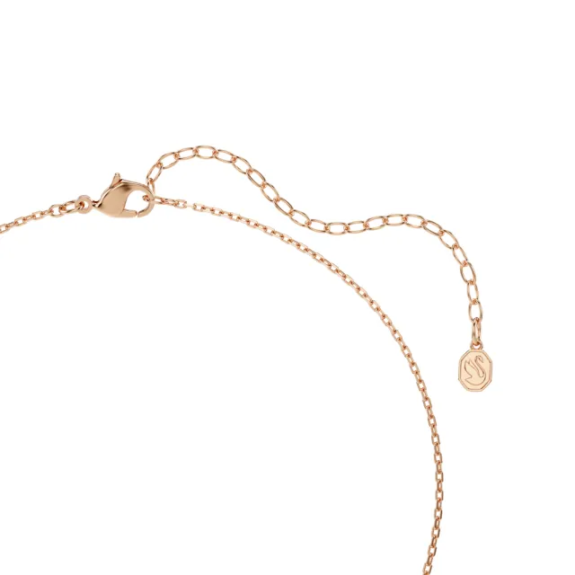 【SWAROVSKI 施華洛世奇】官方直營 Idyllia 鏈墜 混合式切割 泰迪熊 白色 鍍玫瑰金色調 | 5742363