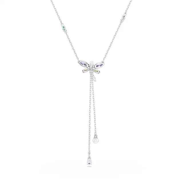【SWAROVSKI 施華洛世奇】官方直營 Ariana Grande x Swarovski 蜻蜓Y形項鏈 漸層色 混合式切割 |5749183