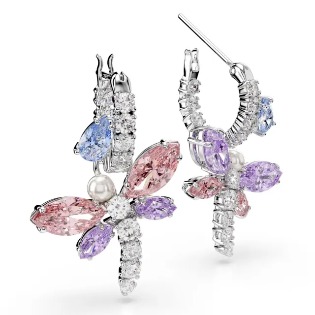 【SWAROVSKI 施華洛世奇】官方直營 Ariana Grande x Swarovski 蜻蜓 水滴形耳環 漸層色 |5749185