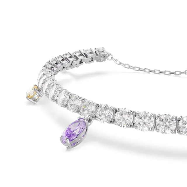 【SWAROVSKI 施華洛世奇】官方直營 Ariana Grande x Swarovski 手鏈 混合式切割 漸層色 鍍白金色 |5742463