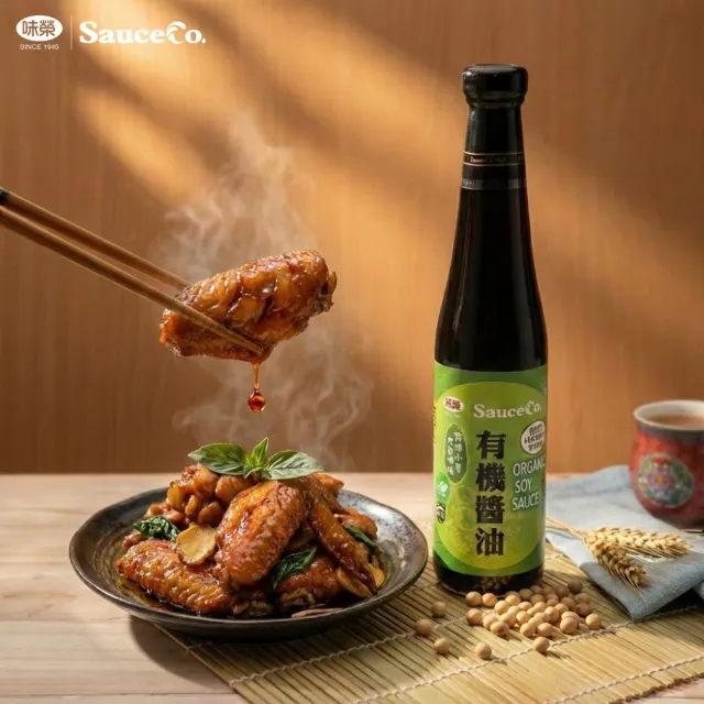 【味榮】有機豆麥醬油420ml