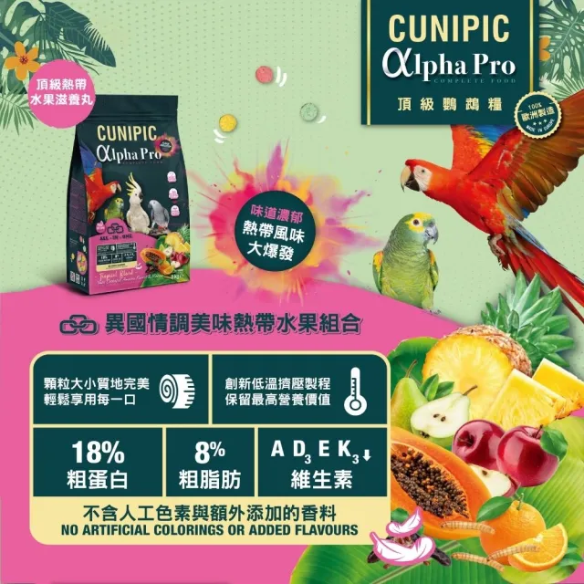 【CUNIPIC】頂級鸚鵡糧 鸚鵡飼料 1KG/包