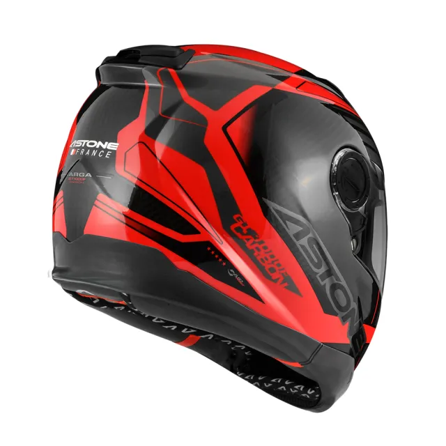 【ASTONE】官方直營-GT1000F AC12 2023 透明碳纖/紅(碳纖維 全罩式 安全帽)