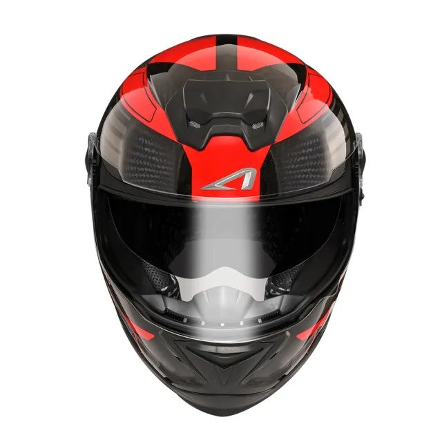 【ASTONE】官方直營-GT1000F AC12 2023 透明碳纖/紅(碳纖維 全罩式 安全帽)