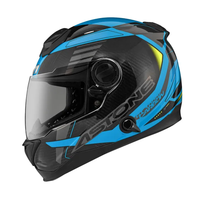 【ASTONE】官方直營-GT1000F AC12 2023 透明碳纖/藍(碳纖維 全罩式 安全帽)