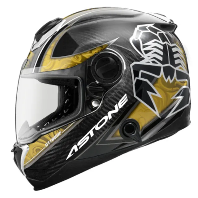 【ASTONE】官方直營-GT1000F AC9 蠍子 透明碳纖/金(碳纖維 全罩式 安全帽)