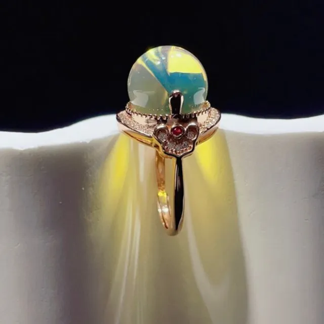 【勝弘珠寶】多明尼加藍珀時來運轉戒指-13mm