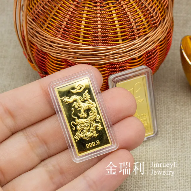 【金瑞利】金瑞利 壹台錢金塊 天后宮媽祖/龍金條塊