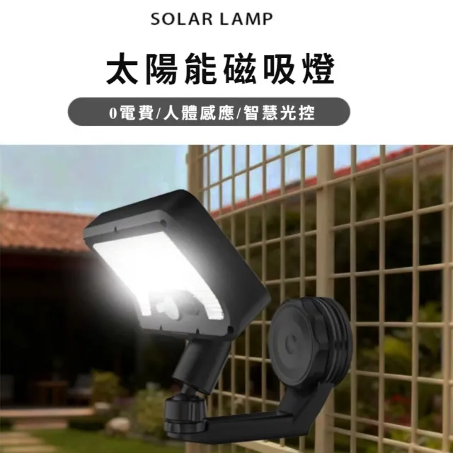 戶外庭院太陽能磁吸壁燈(壁燈 地震包 防災 照明燈 LED燈 路燈 戶外 室外燈 花園燈 緊急照明)