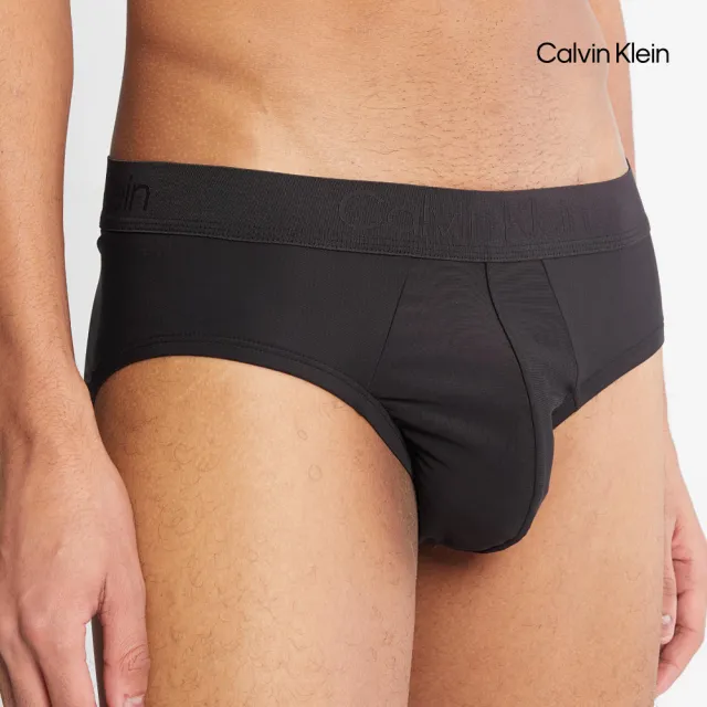 【CALVIN KLEIN】官方旗艦館 CK Black 微細纖維低腰三角內褲_黑色